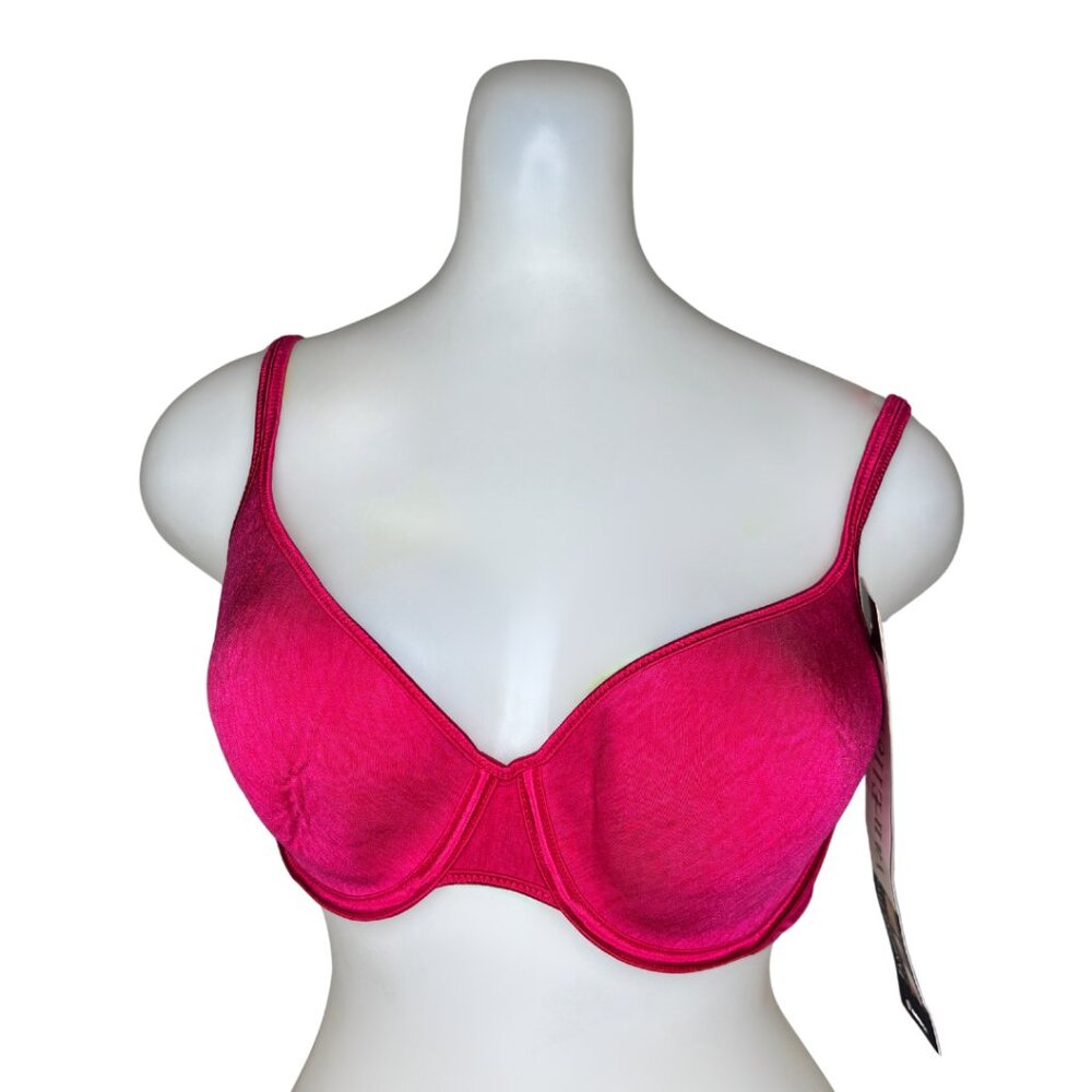 34C Van Elle Illumination Contour Demi Bra • Robin Red-Pink • Underwire • NWT